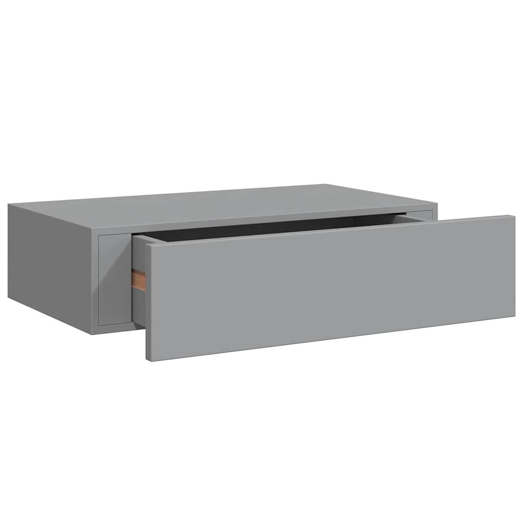 Wandregal mit Schublade Weiß 40x23,5x10 cm MDF