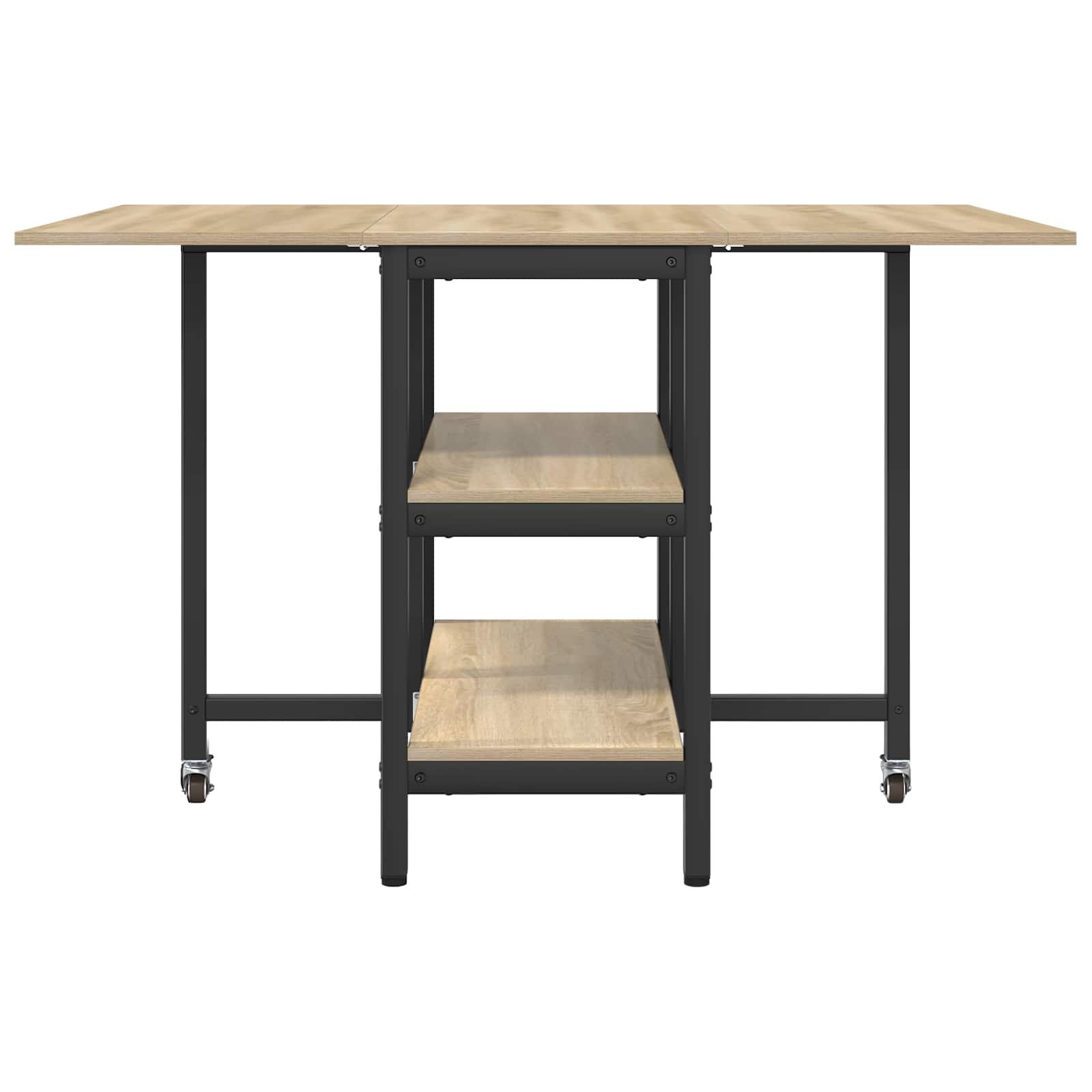 Esstisch 122 x 80 x 76,5 cm Holzwerkstoff Schwarze Eiche