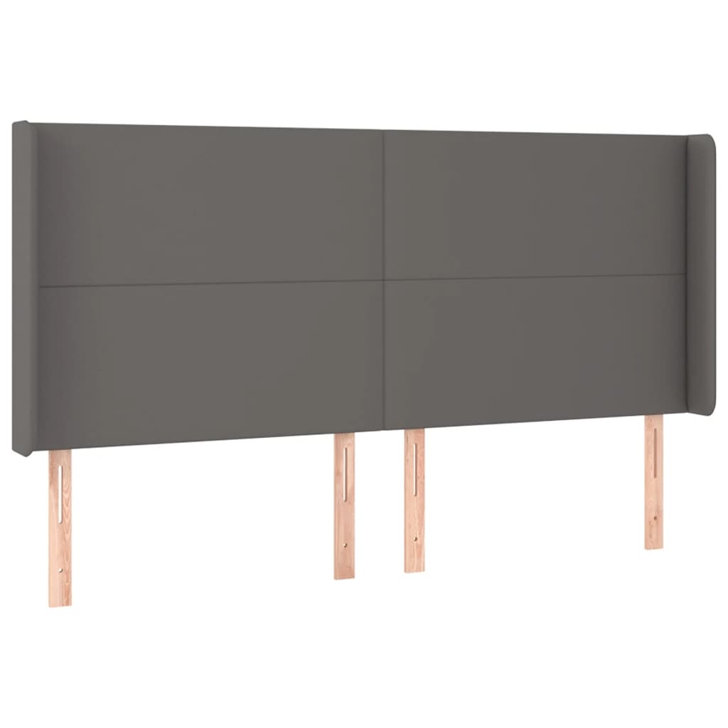 Kopfteil mit Ohren Creme 83x16x78/88 cm Kunstleder