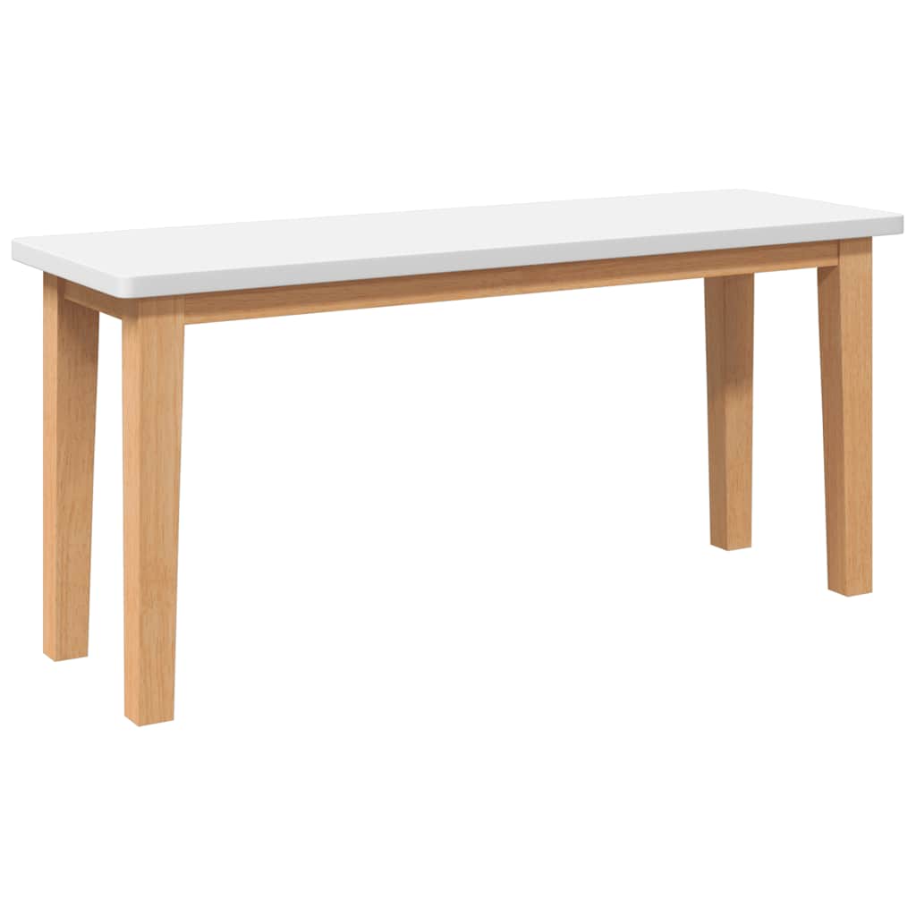 Bank 90 cm Braun Massivholz Gummibaum