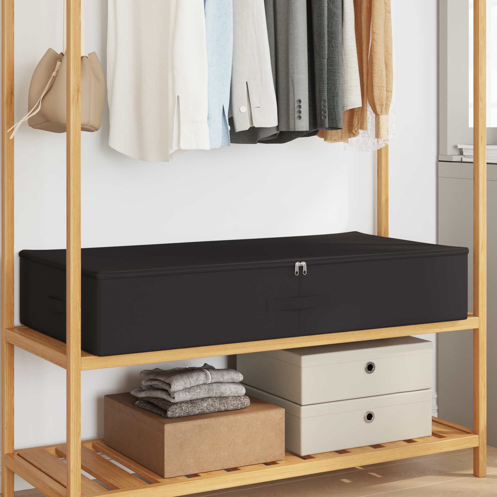 Aufbewahrungsbox Stoff 50x30x25 cm Anthrazit
