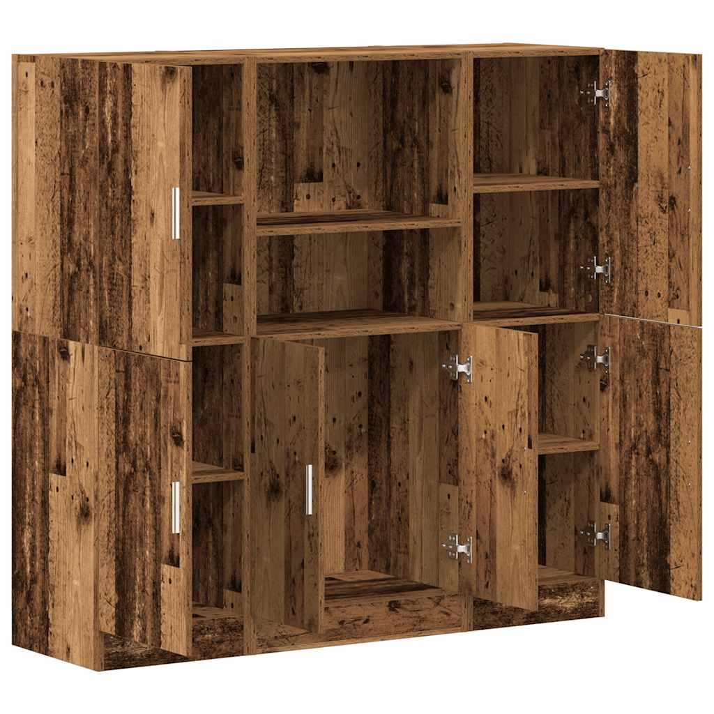 3-tlg. Küchenschrank-Set Weiß Holzwerkstoff