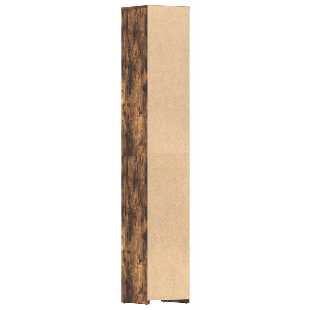 Badezimmerschrank Weiß 30x30x183,5 cm Holzwerkstoff