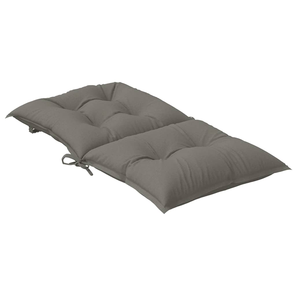 Niedriglehner-Auflagen 2 Stk Melange Anthrazit 100x50x7cm Stoff