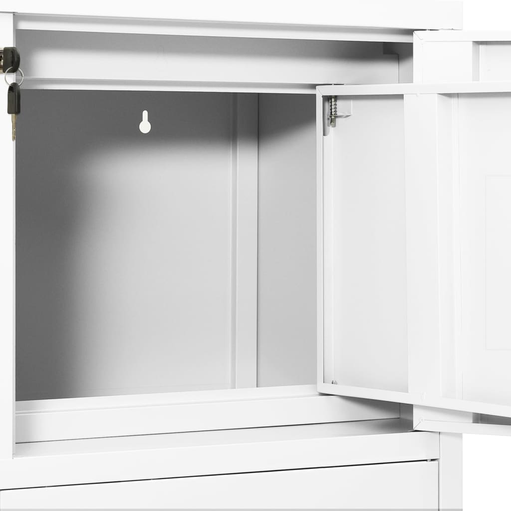 Büroschrank mit Pflanzkasten Anthrazit 90x40x125 cm Stahl
