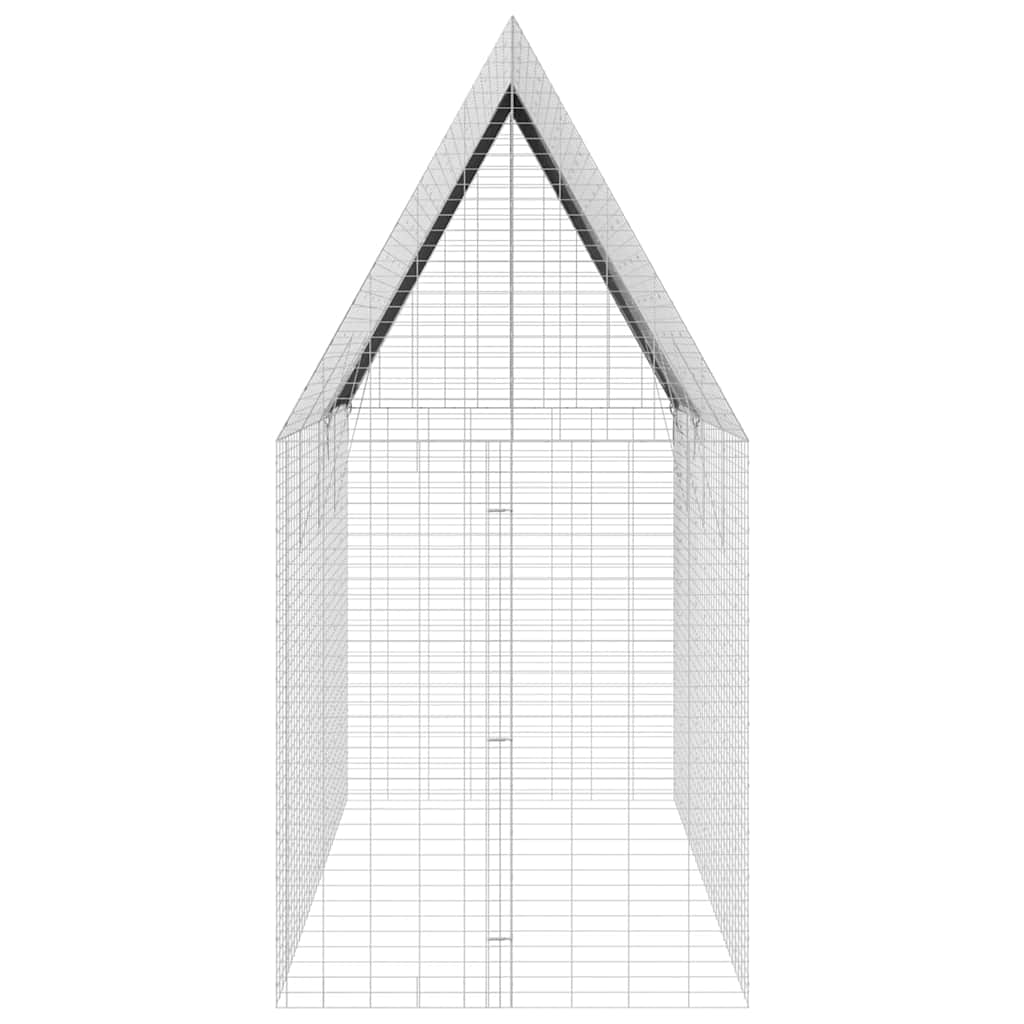 Hühnerkäfig 2 pcs Silber 600 x 100 x 210 cm Verzinkter Stahl