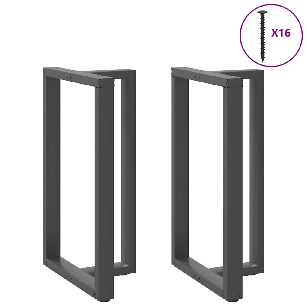 Couchtischbeine T-Form 2 Stk. Schwarz 30x25x(30-31) cm Stahl