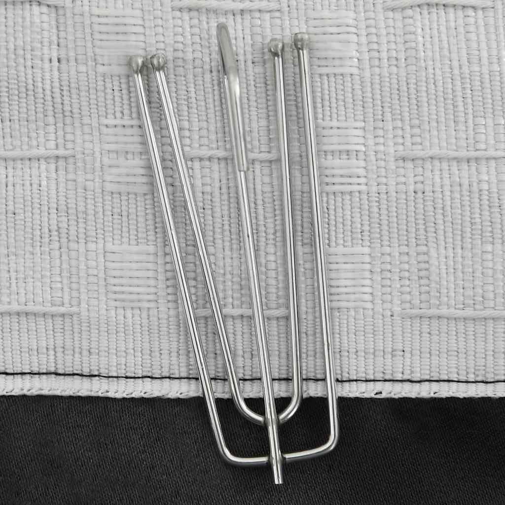 Verdunkelungsvorhänge Haken Leinenoptik 2Stk. Schwarz 140x175cm