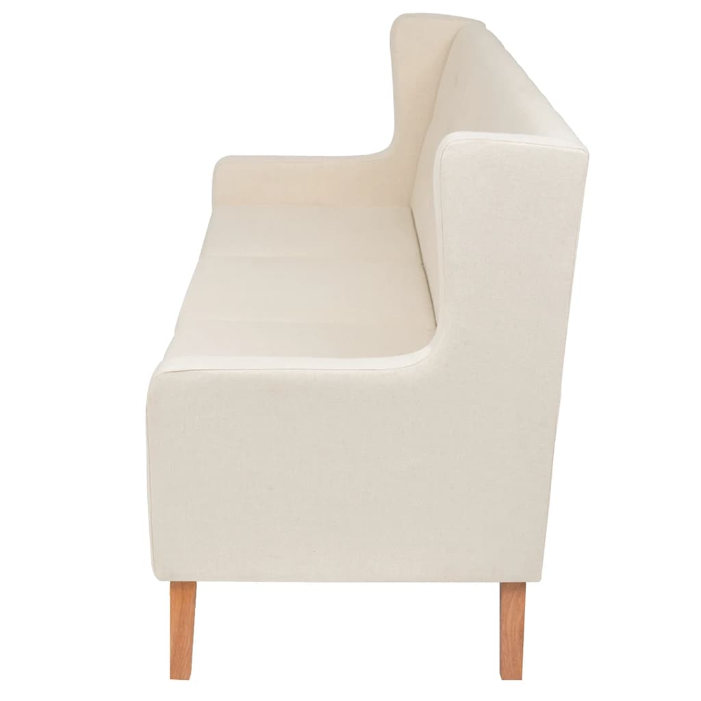 2-Sitzer Sofa Stoff Cremeweiß