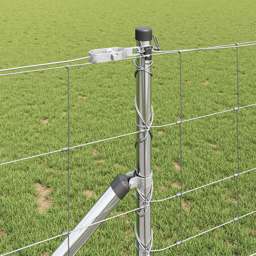 Ground Fix Geschweißter Drahtzaun 25 x 0,8 m Silber Netz