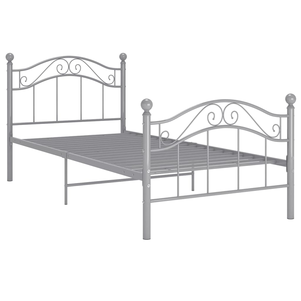 Bett Schwarz Metall 90x200 cm