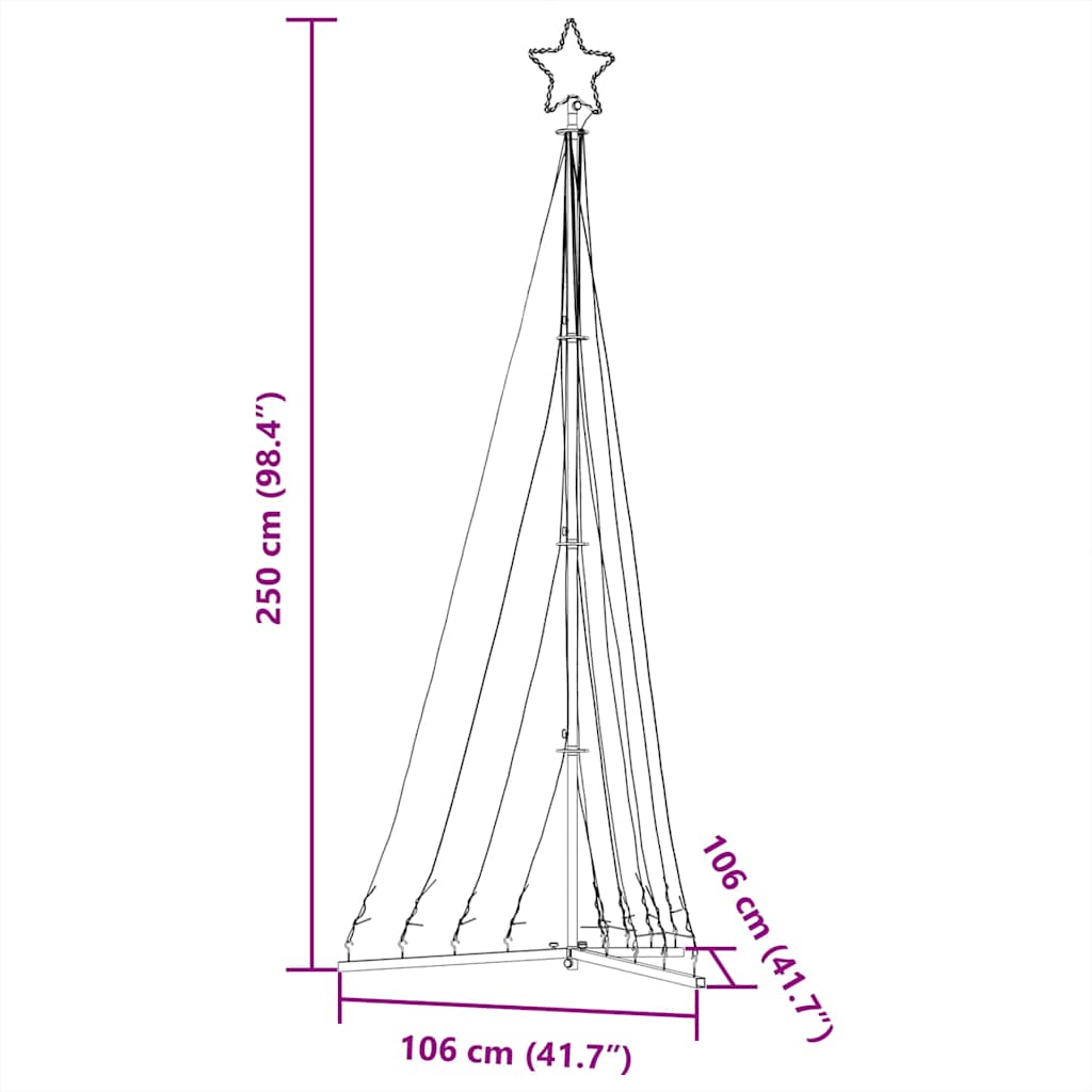 LED Weihnachtsbaum 339 LEDs Warmweiß 187 cm
