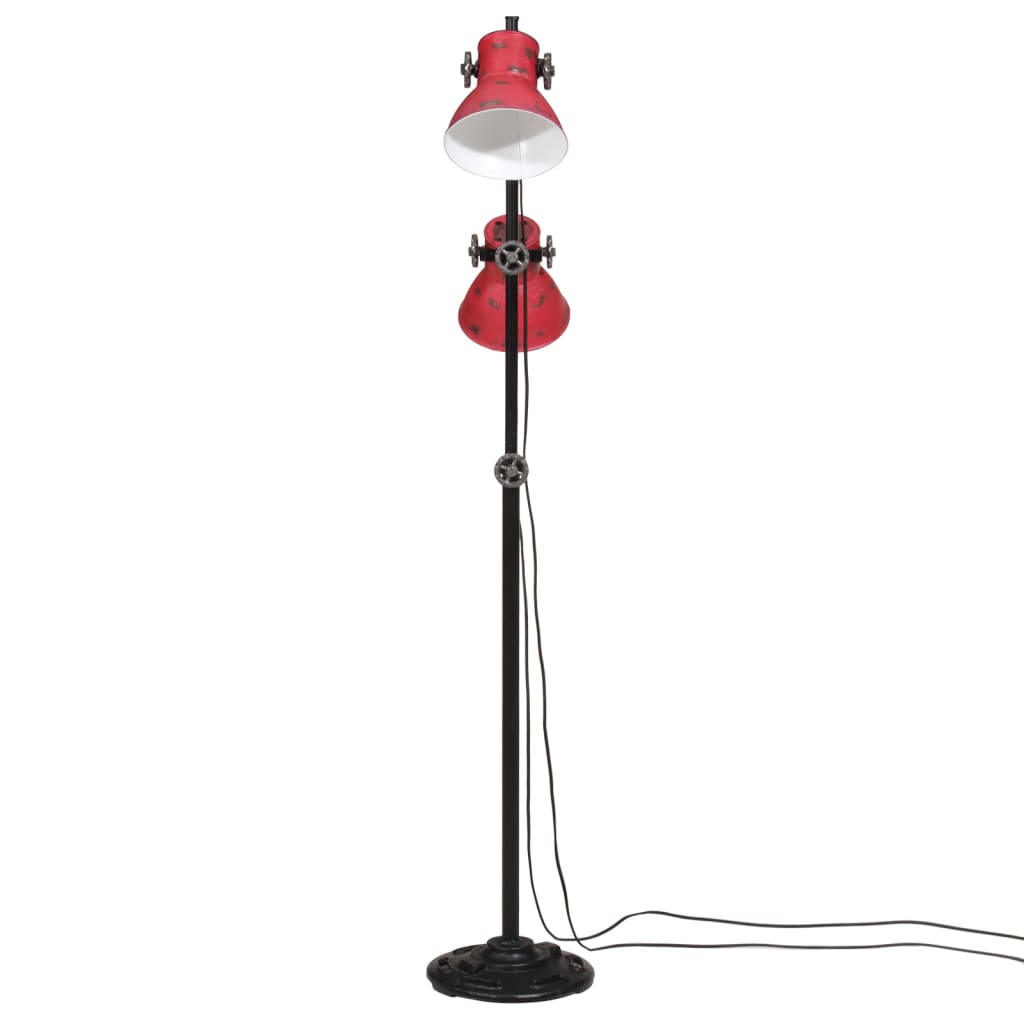 Stehlampe 2-flammig Silbern E27 Gusseisen