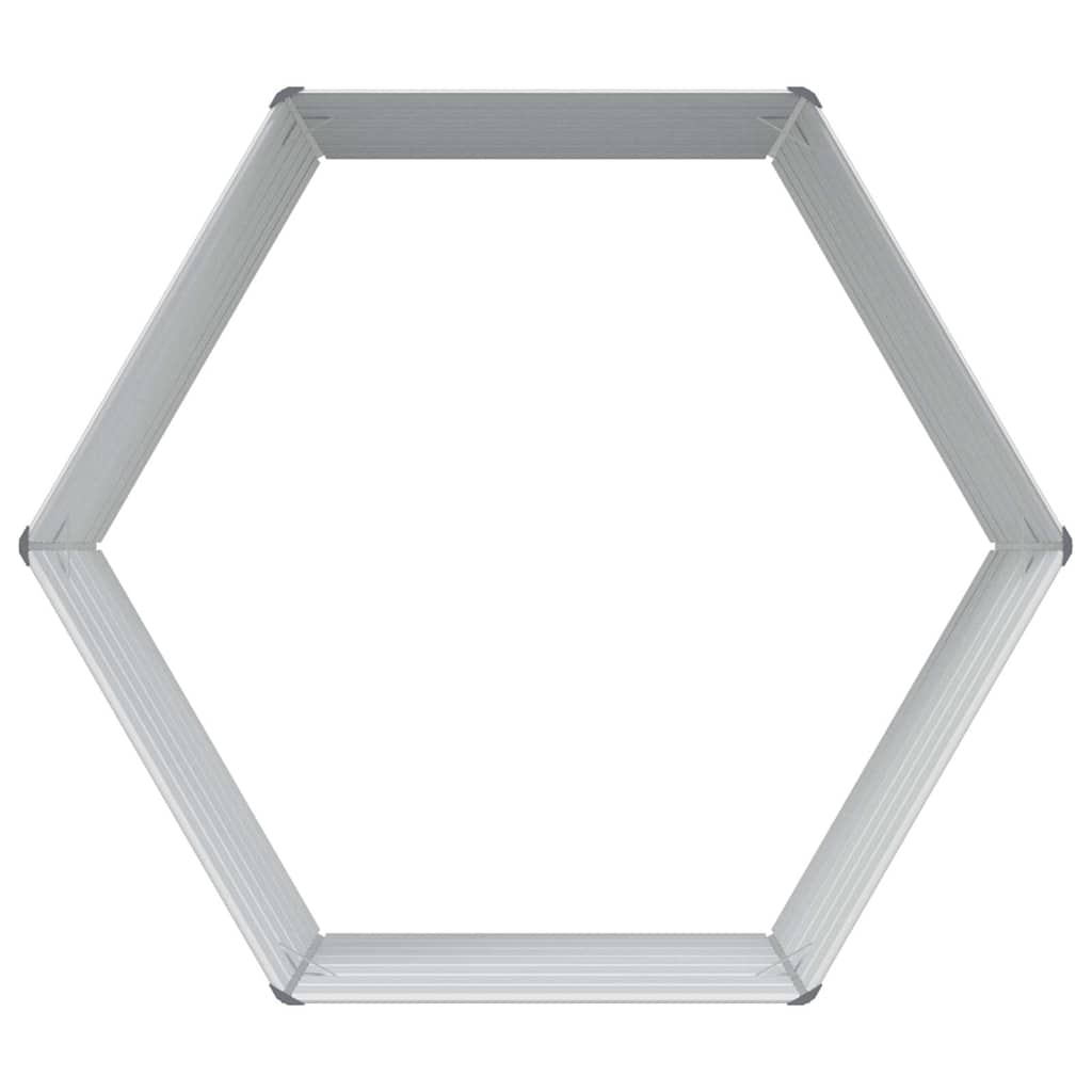 Garten-Hochbeet 129x45 cm Verzinkter Stahl Silber