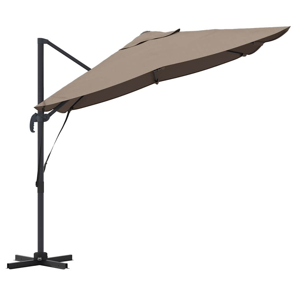 Sonnenschirm Sand 351 x 250 x 260 cm Polyester und Aluminium
