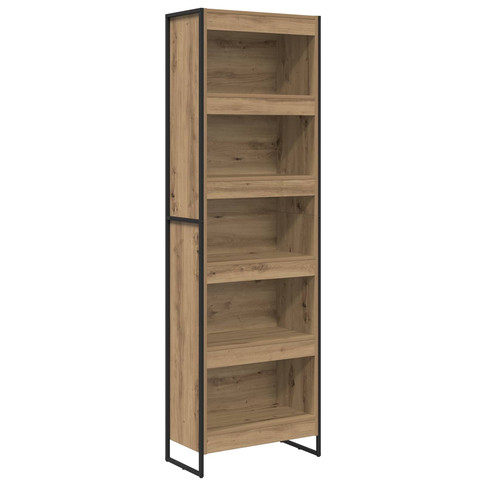 Bücherregal 2 pcs Schwarz Eichen-Optik 60 x 30 x 189,5 cm
