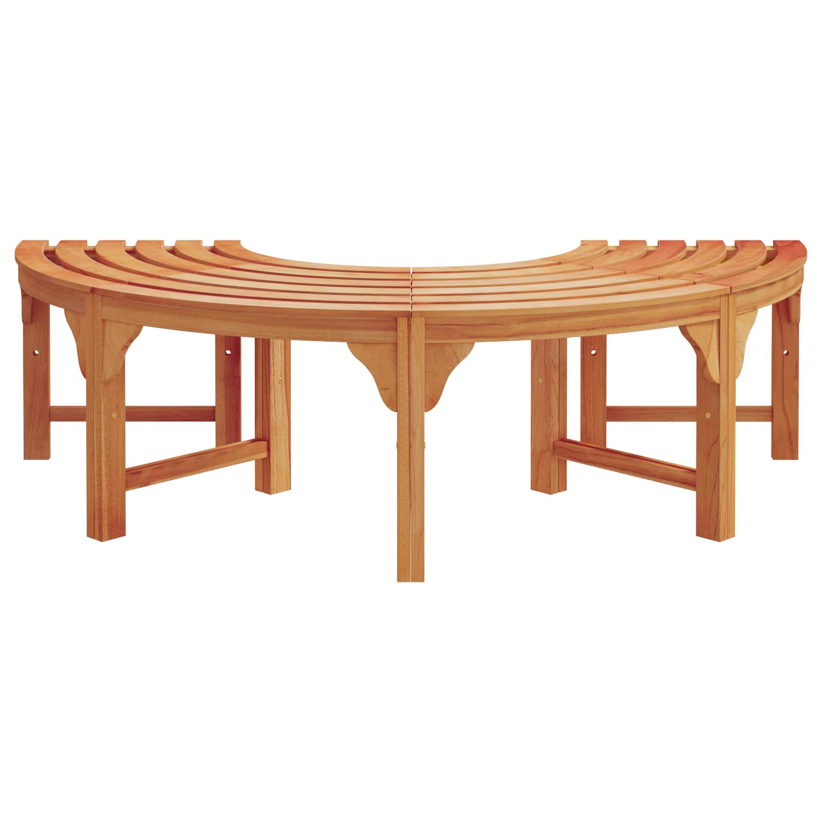 Baumbank Rund Ø208 cm Massivholz Eukalyptus