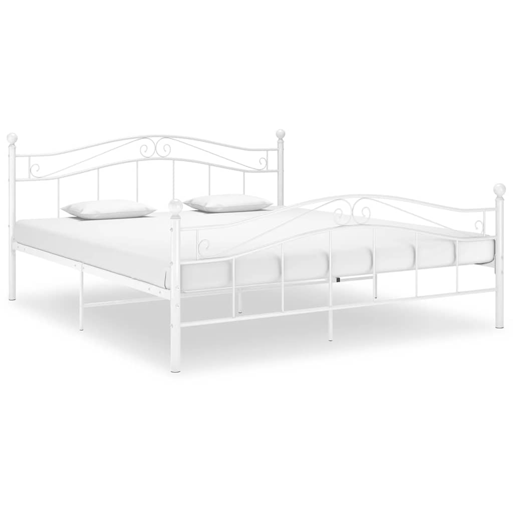 Bett Weiß Metall 120x200 cm