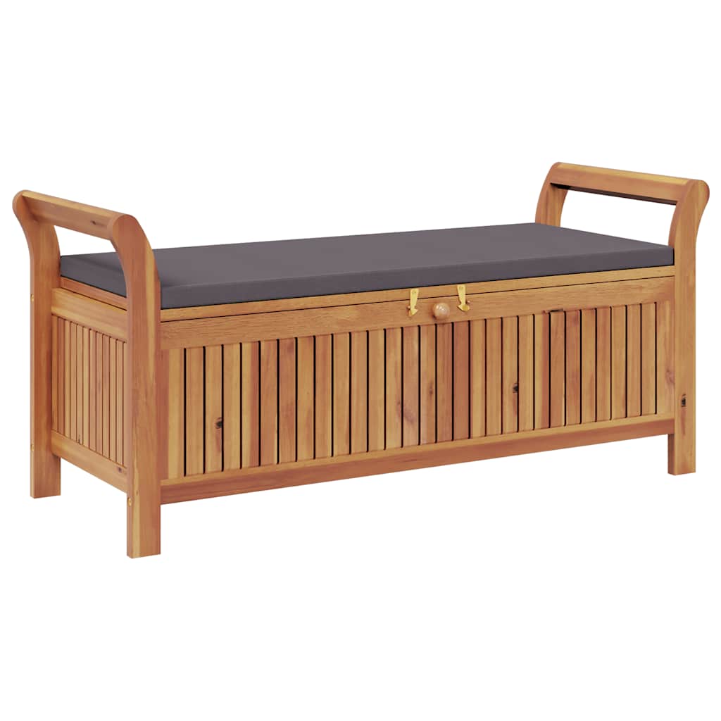 Garten-Truhenbank mit Kissen 91 cm Massivholz Akazie
