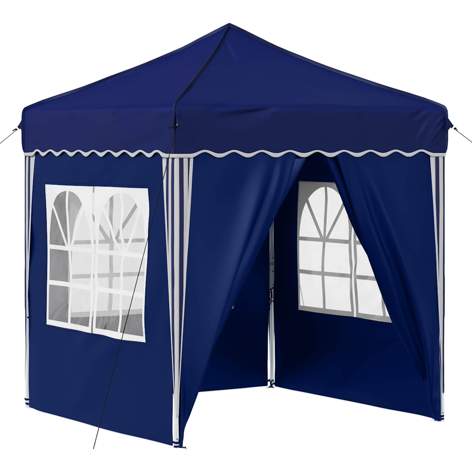 Pop-up Partyzelt 195 x 195 x 245 cm Creme Oxford-Stoff