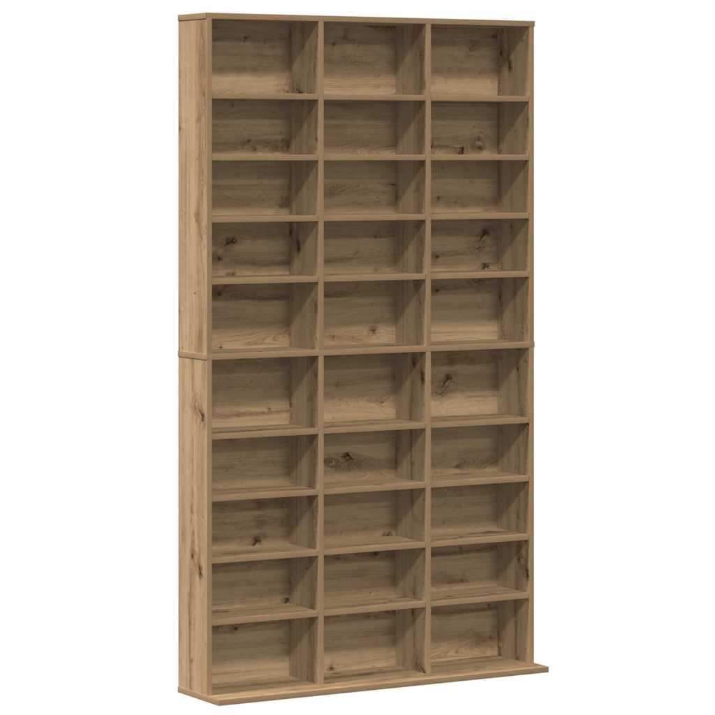 CD Regal Schwarz Eichen-Optik 101 x 23 x 177,5 cm Holzwerkstoff