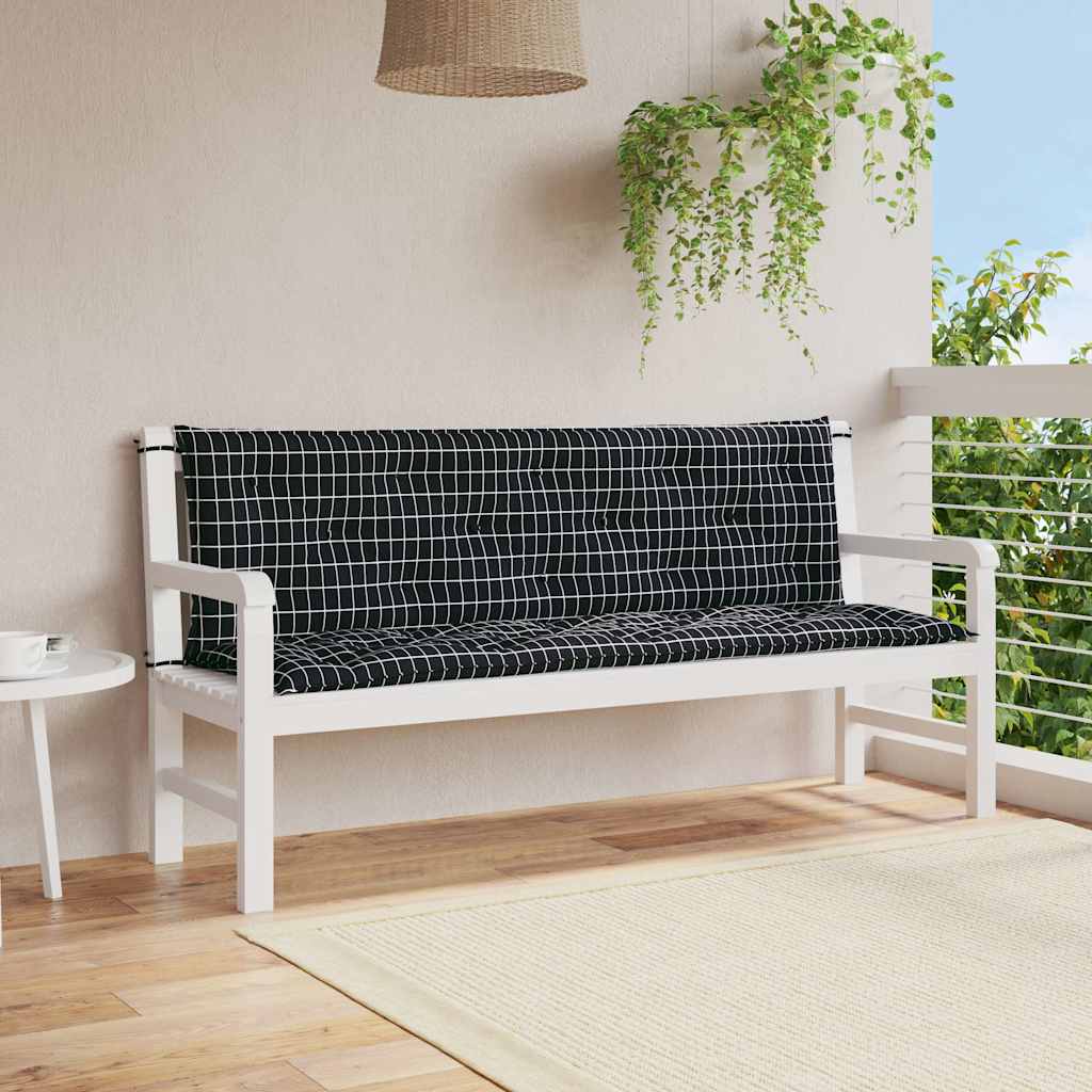 Gartenbank-Auflage Anthrazit 100x(50+50)x7 cm Oxford-Gewebe