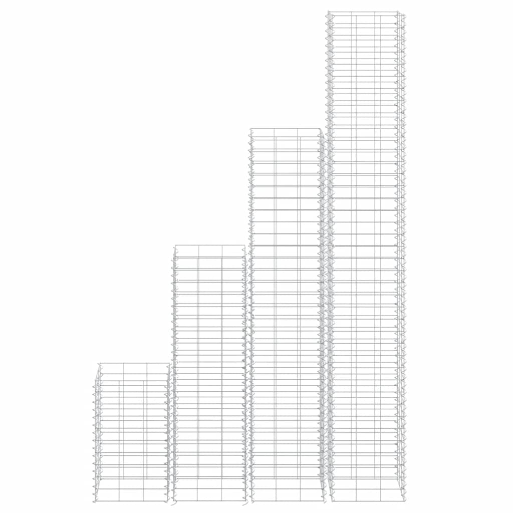 Gabionen-Hochbeete 3 Stk. 30x30x50 cm Eisen