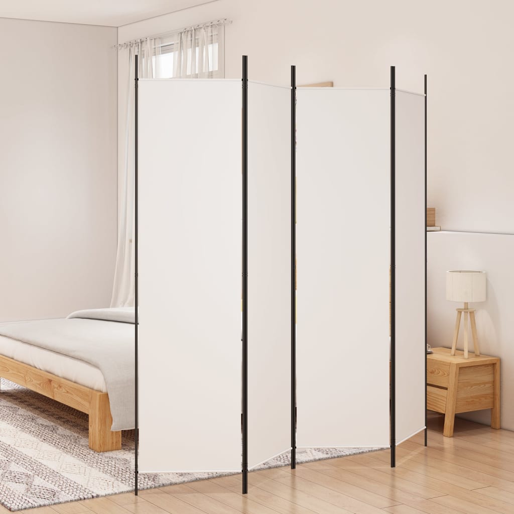 3-tlg. Paravent Schwarz 150x200 cm Stoff