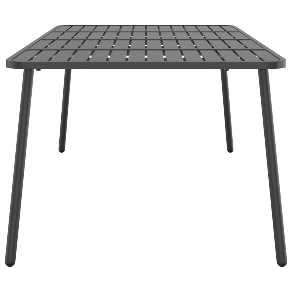 Gartentisch Anthrazit 100x100x71 cm Stahl