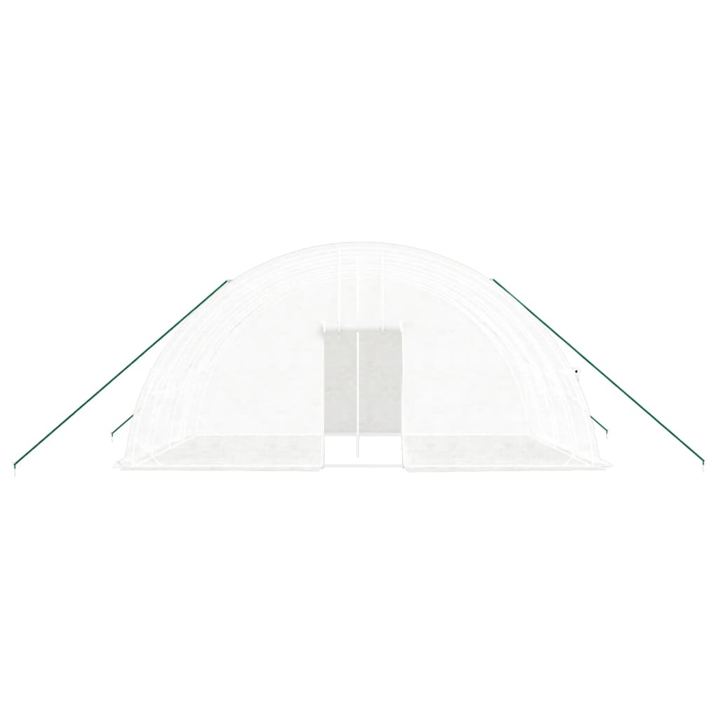 Gewächshaus mit Stahlrahmen Grün 24 m² 6x4x2,85 m