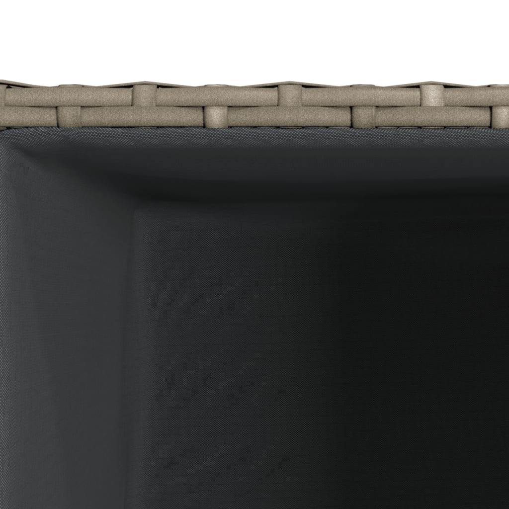 Pflanzkübel 3 Stk. Schwarz Poly Rattan