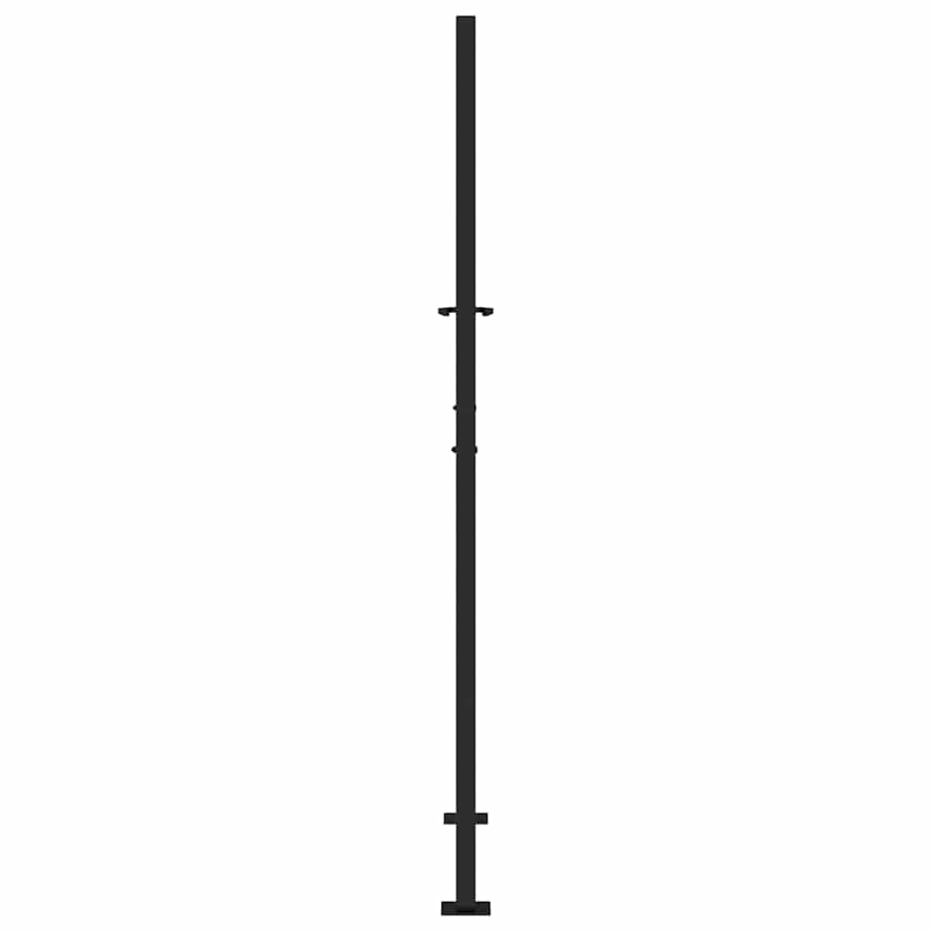 Gartentor Schwarz 100x100 cm Stahl Lichtdesign