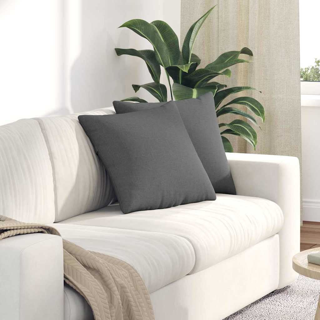 Sofakissen 2 pcs Hellgrau 50 x 30 cm Stoff