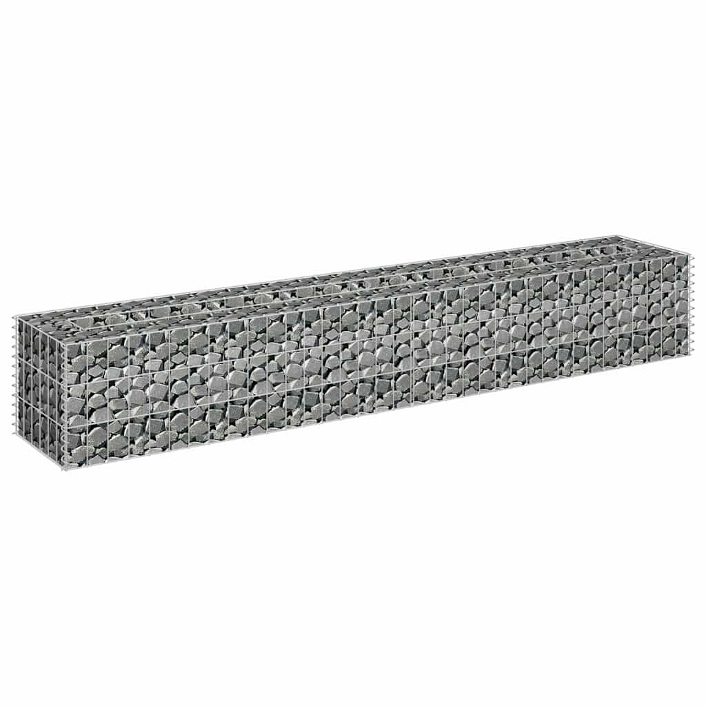 Gabionen-Hochbeet Verzinkter Stahl 90x30x10 cm