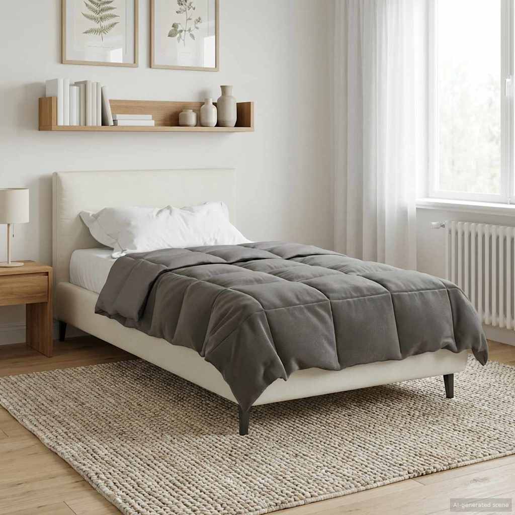 Sommerdecke Gesteppt Anthrazit 135 x 200 cm Mikrofaser