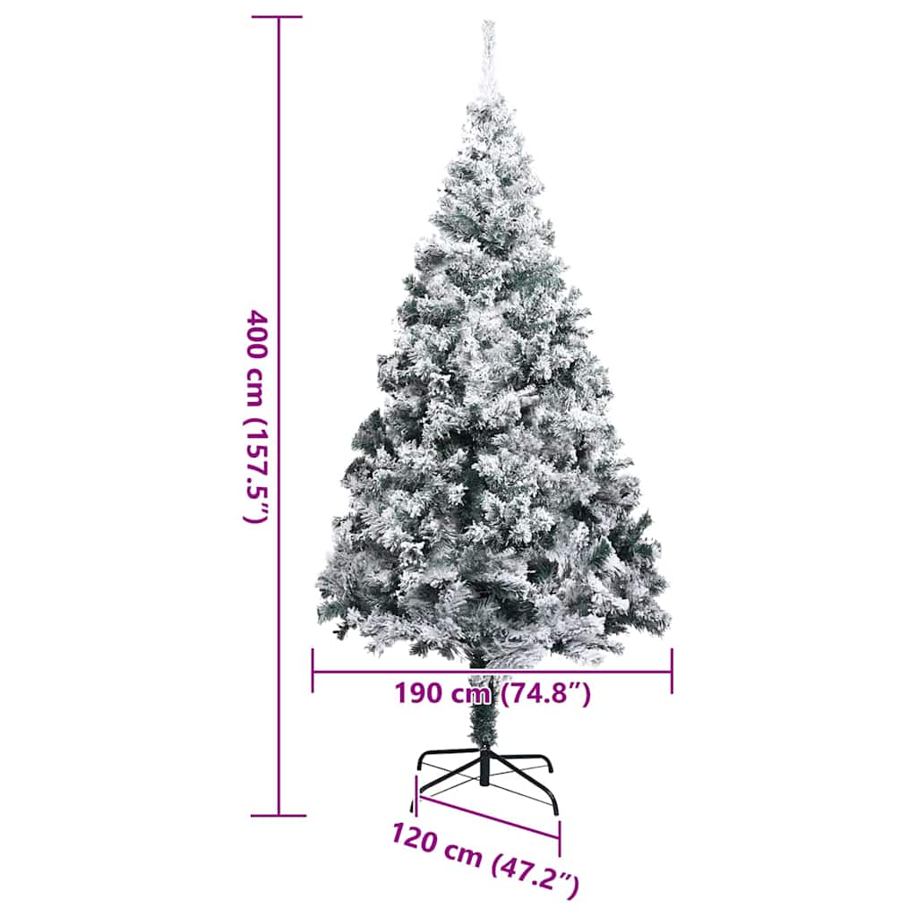 Künstlicher vorbeleuchteter Weihnachtsbaum Grün 400 cm PVC