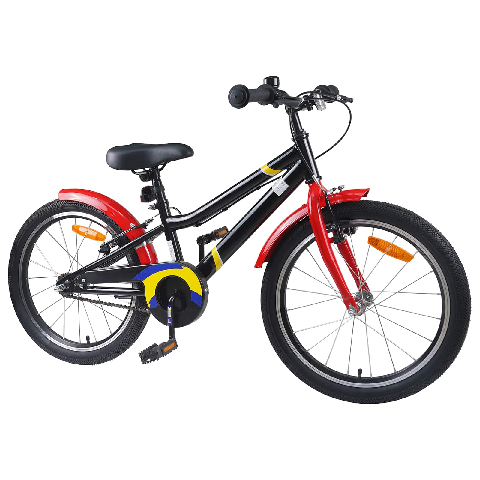 Kinderfahrrad 12 Zoll für 2-4 Jahre alt Schwarz Rot