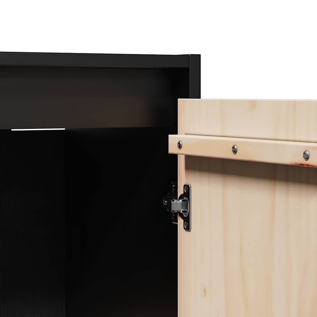 Wandschrank 30x30x100 cm Massivholz Kiefer