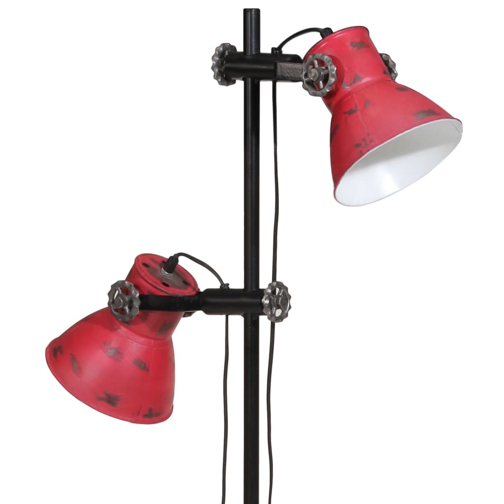 Stehlampe 2-flammig Silbern E27 Gusseisen