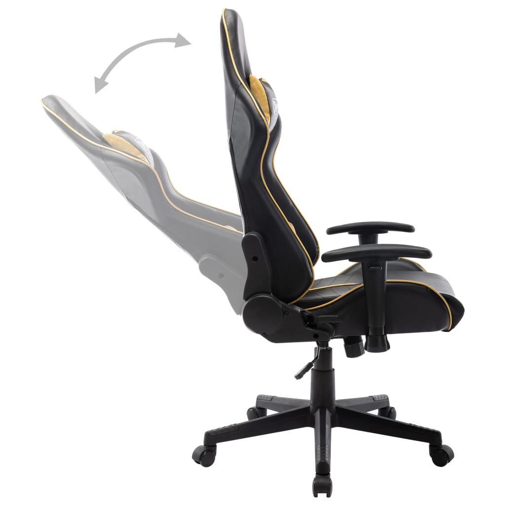 Gaming-Stuhl Schwarz und Blau Kunstleder