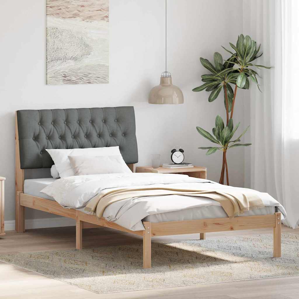 Bettgestell mit gepolstertem Kopfteil Braun 200 x 200 cm