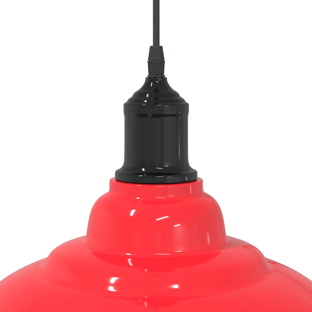 Pendelleuchte Höhenverstellbar E27 Schwarz Glänzend Ø 31 cm