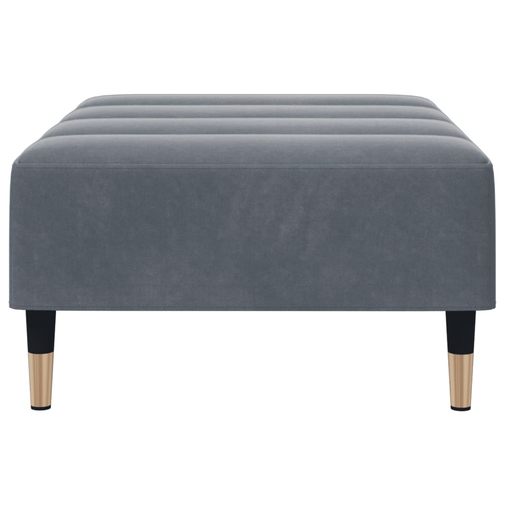 Fußhocker Hellgrau 77x55x31 cm Samt