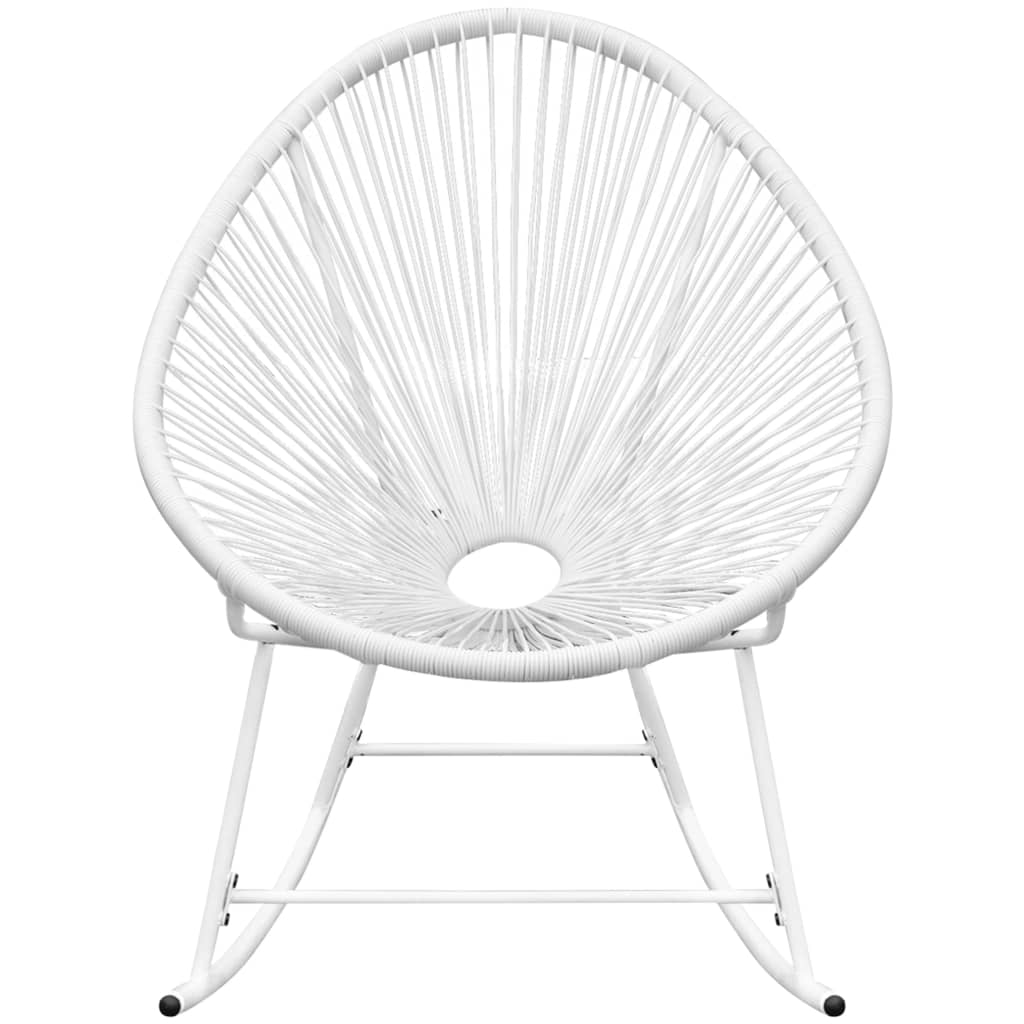 Garten-Schaukelstuhl Schwarz Poly Rattan
