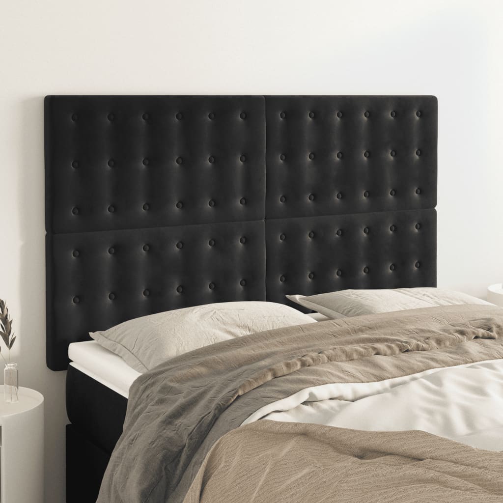 Kopfteil Hellgrau 80x5x118/128 cm Samt