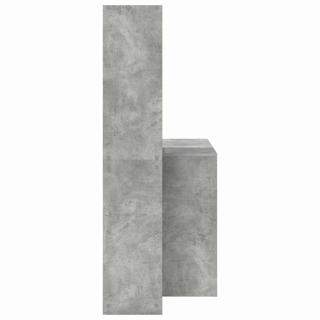 Schreibtisch mit Regal Weiß 138,5 x 55 x 143 cm Holzwerkstoff