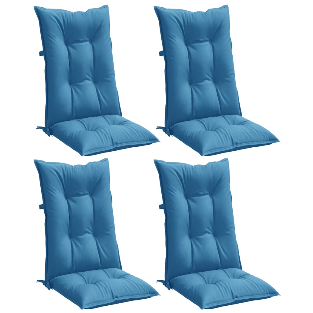 Hochlehner-Auflagen 2 Stk. Melange Anthrazit 120x50x7cm Stoff