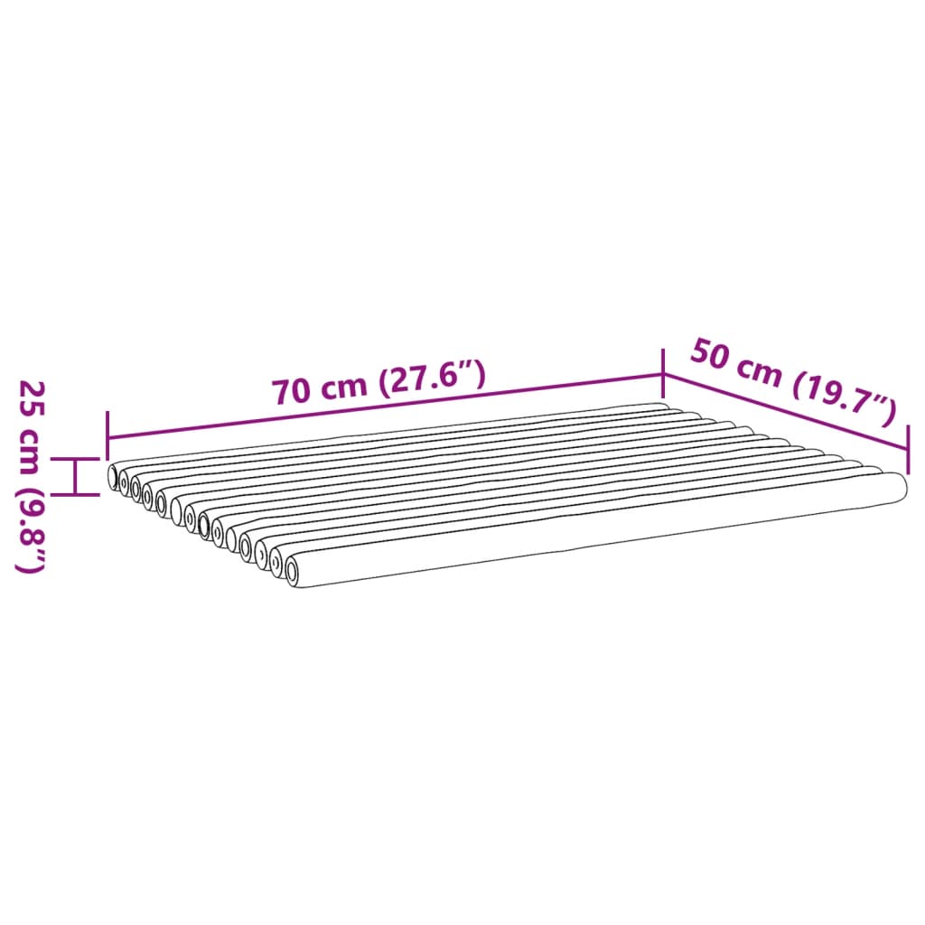 Badematten 2 Stk. 50x35 cm Bambus
