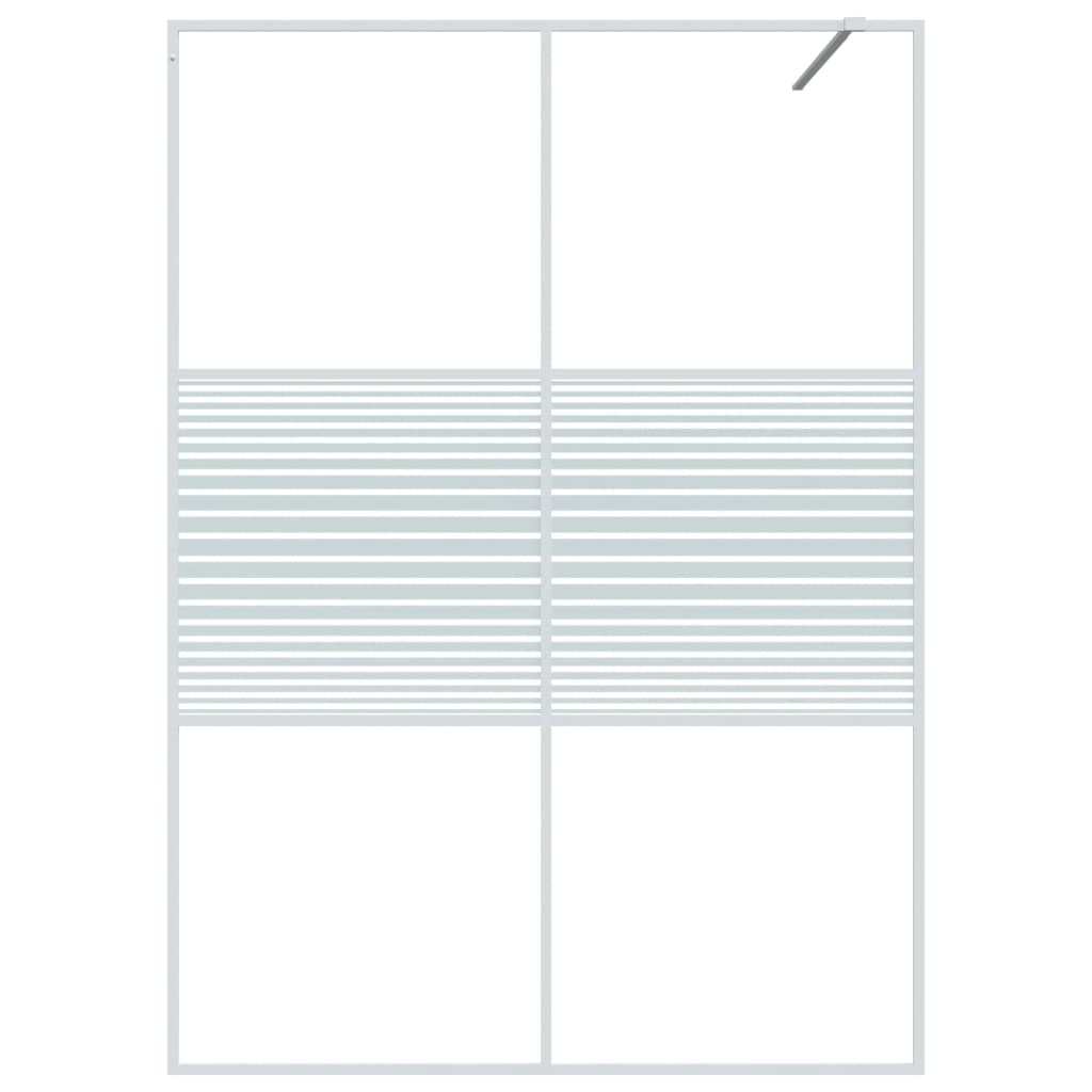 Duschwand für Begehbare Dusche Schwarz 100x195 cm ESG-Glas Klar