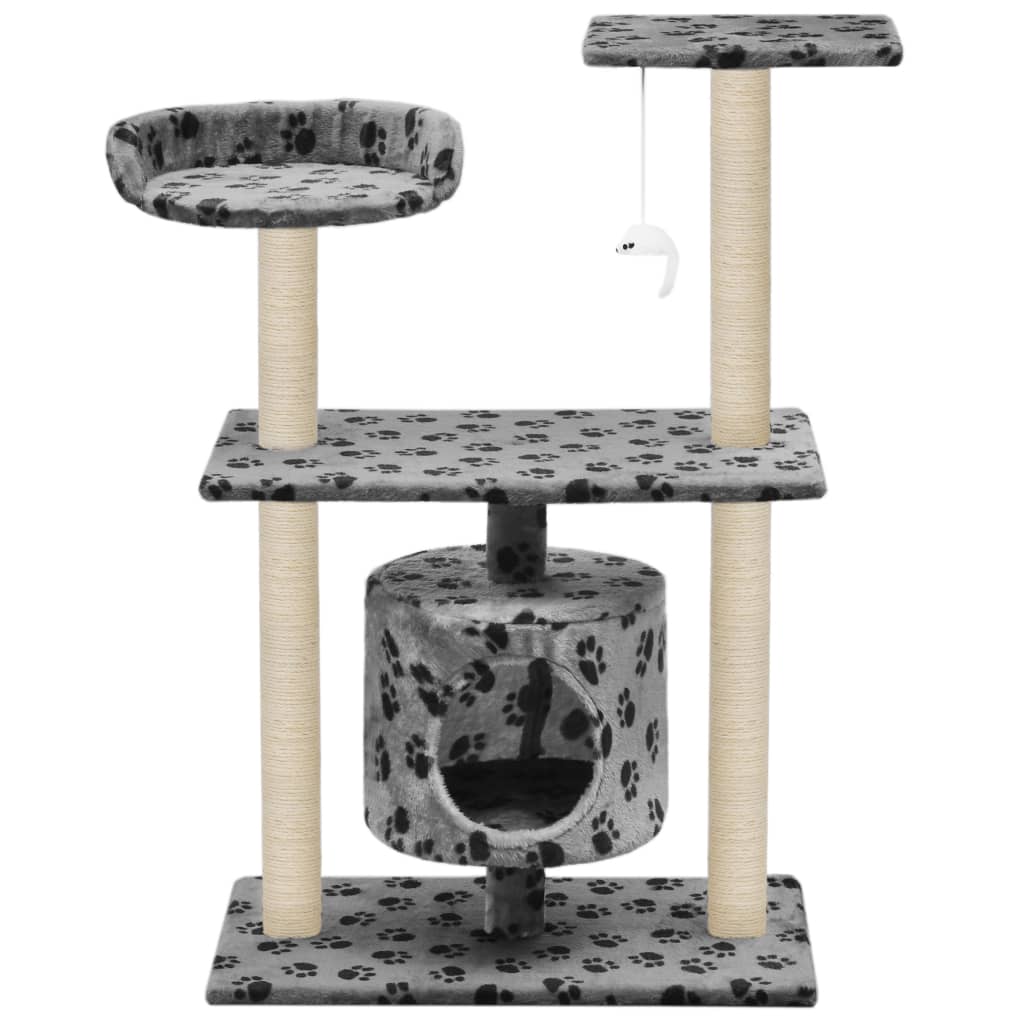 Katzen-Kratzbaum Sisal 95 cm Grau